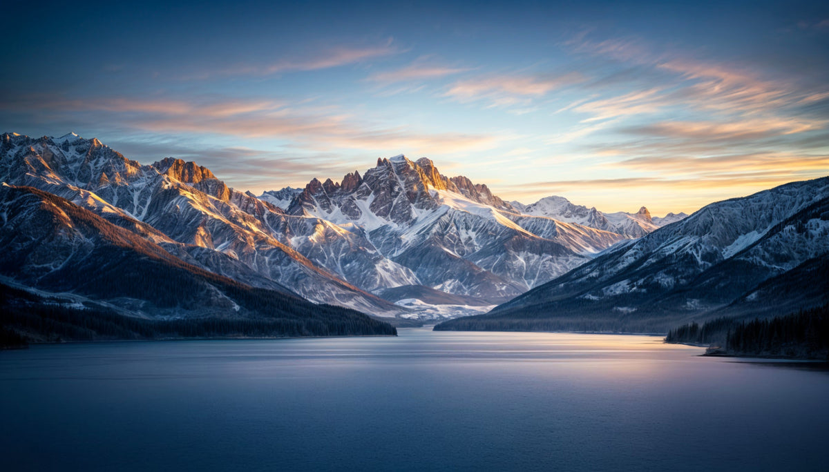 Frozen Peaks Wall Mural in your room