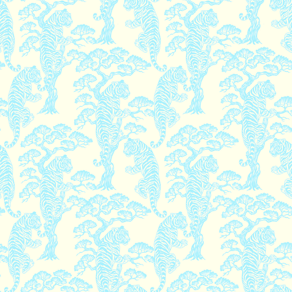 Aqua Tiger Trees Wallpaper⁠ in your room — zoomed