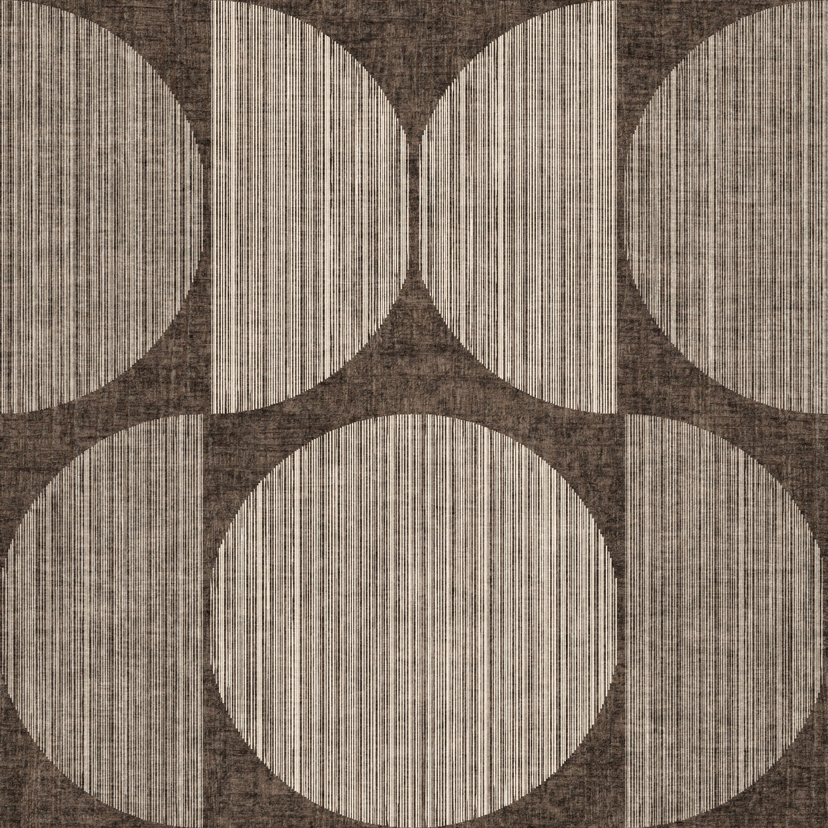 Bauhaus Brown Geometric Circle Retro & Rustic  Wallpaper⁠ in your room — zoomed