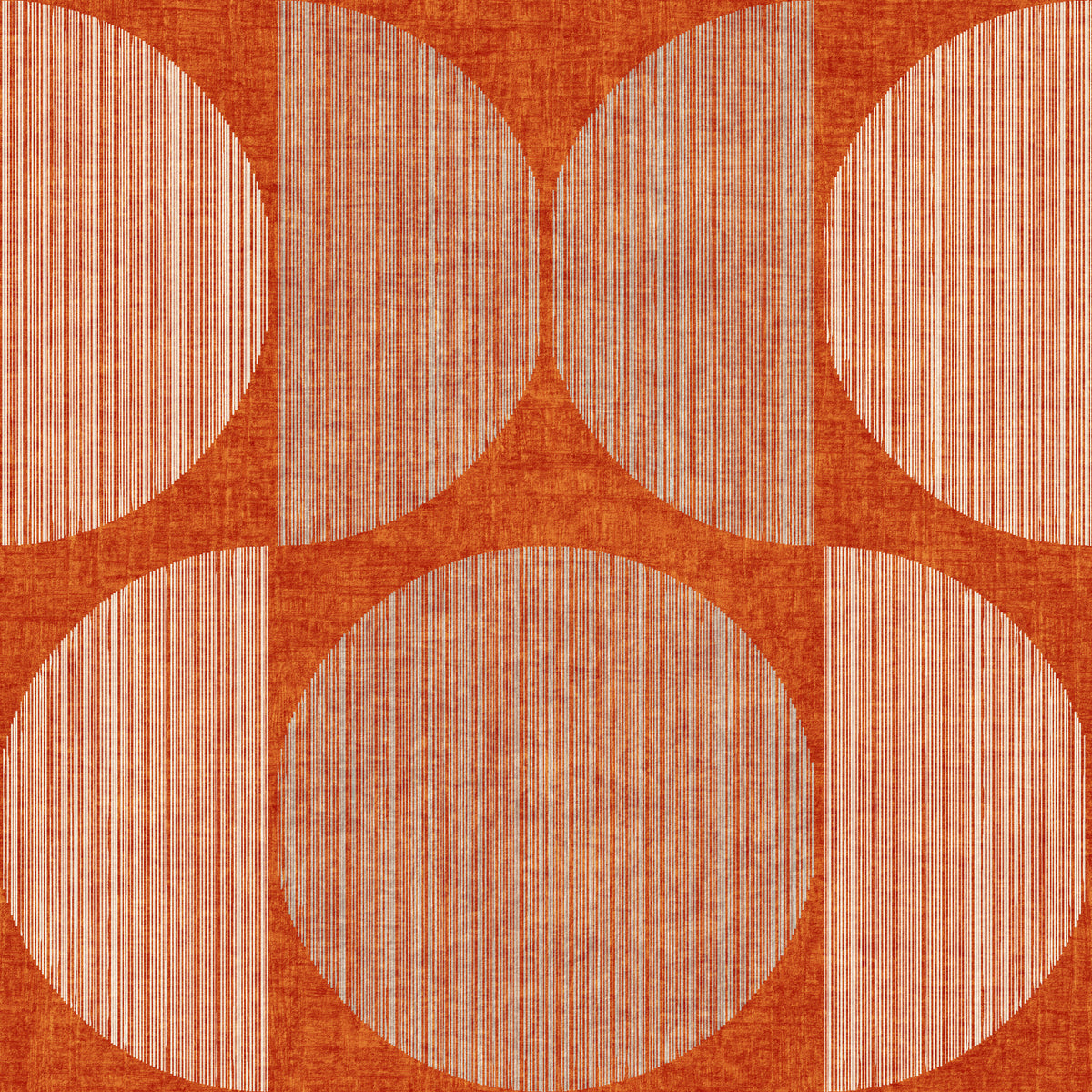 Bauhaus Terracotta Geometric Circle Rustic & Bold Wallpaper⁠ in your room
