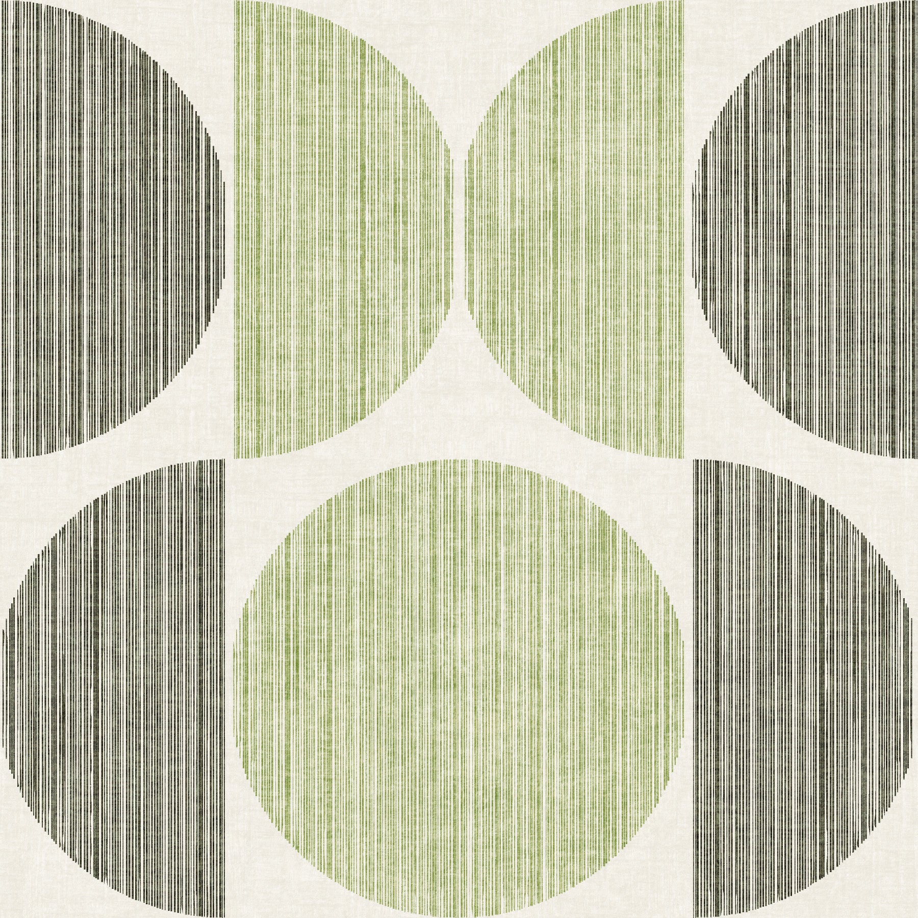 Bauhaus Sage Green Geometric Circle Japandi & Modern  Wallpaper⁠