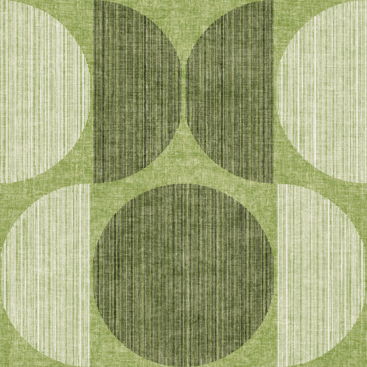 Bauhaus Green Geometric Circle Retro & Modern  Wallpaper⁠ in your room — zoomed