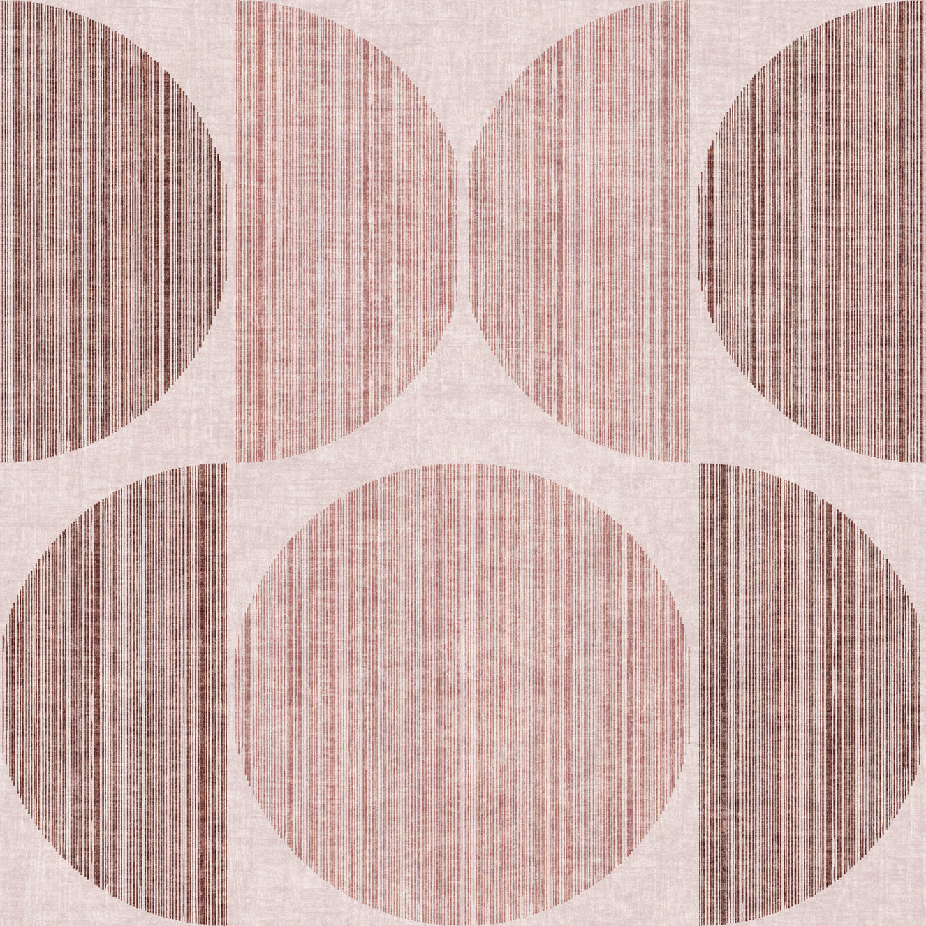Bauhaus Pink Geometric Circle Playful & Boho  Wallpaper⁠
