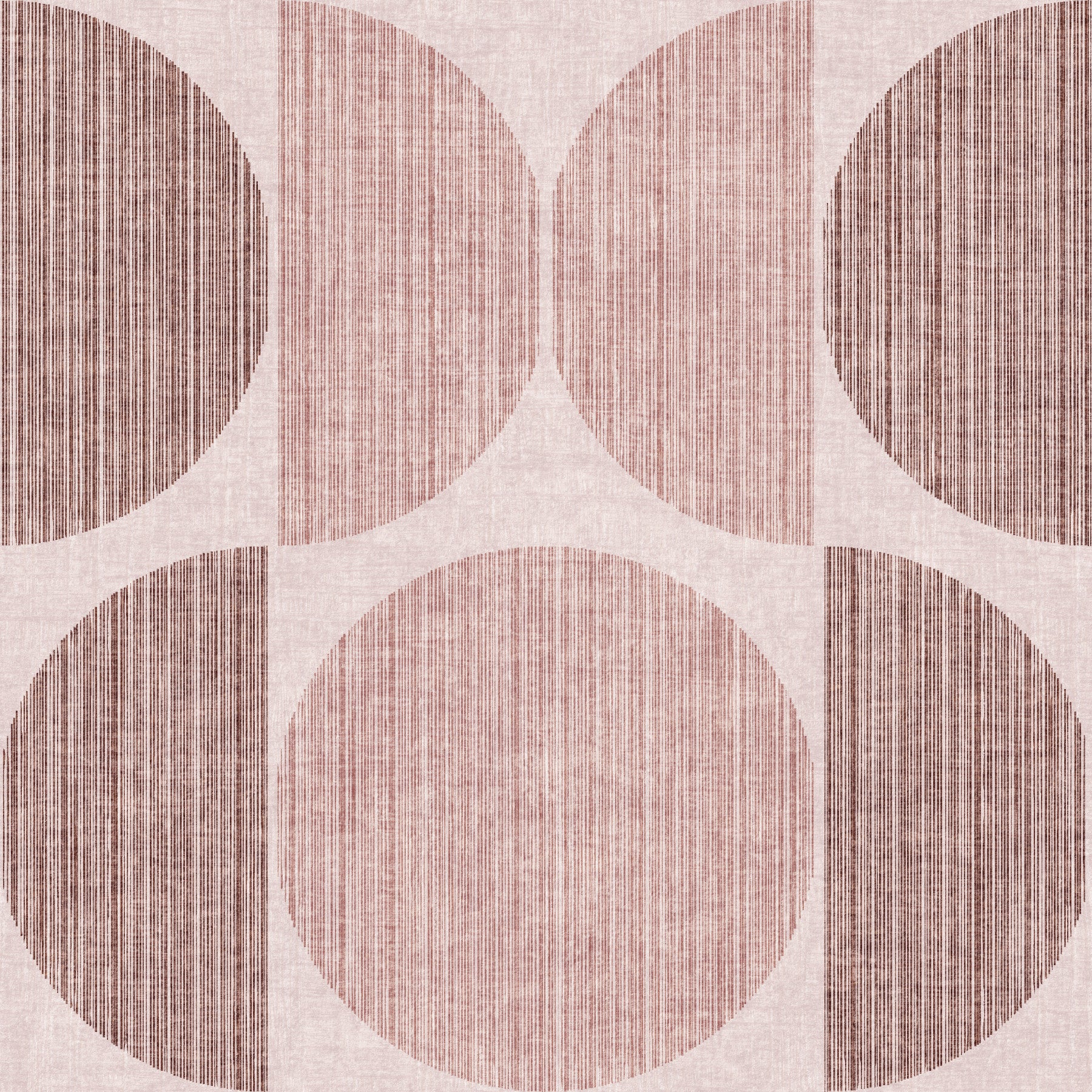 Bauhaus Pink Geometric Circle Playful & Boho  Wallpaper⁠