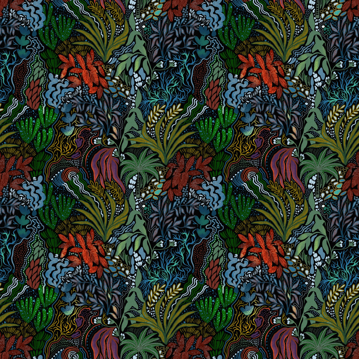 Magical Night Majestic Garden Wallpaper⁠ in your room — zoomed