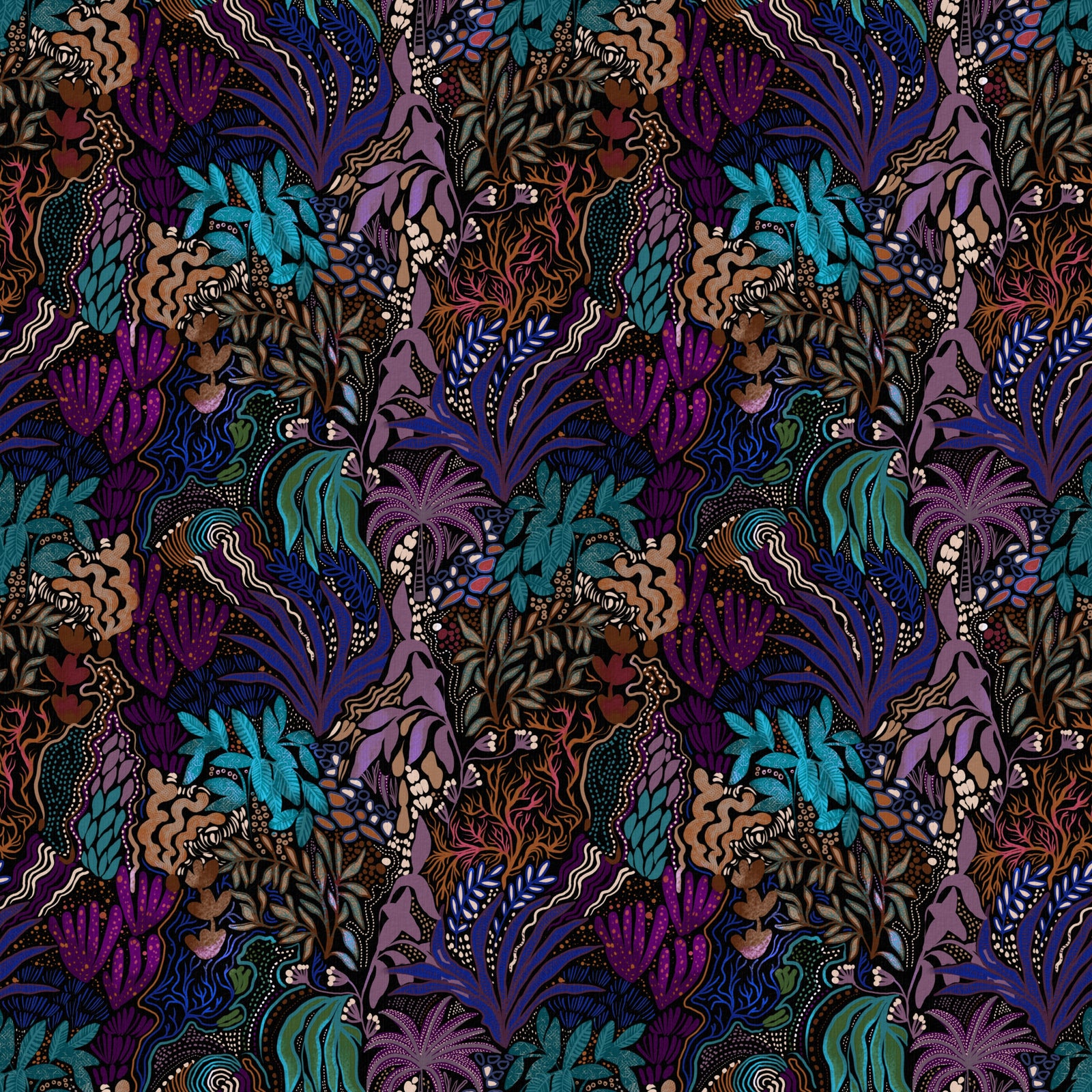 Midnight Jungle Maze Wallpaper⁠