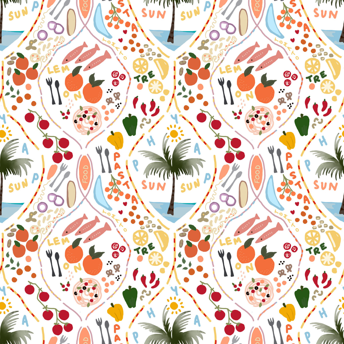 Island Feast Wallpaper⁠ in your room — zoomed