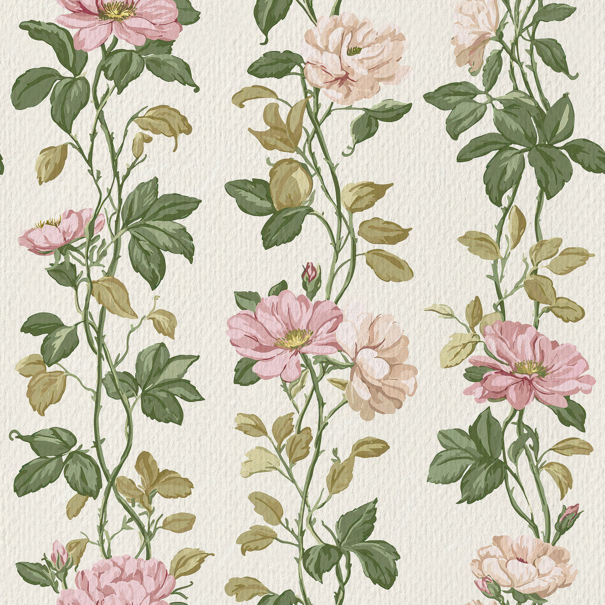Pink Rose Vines Wallpaper⁠ in your room — zoomed