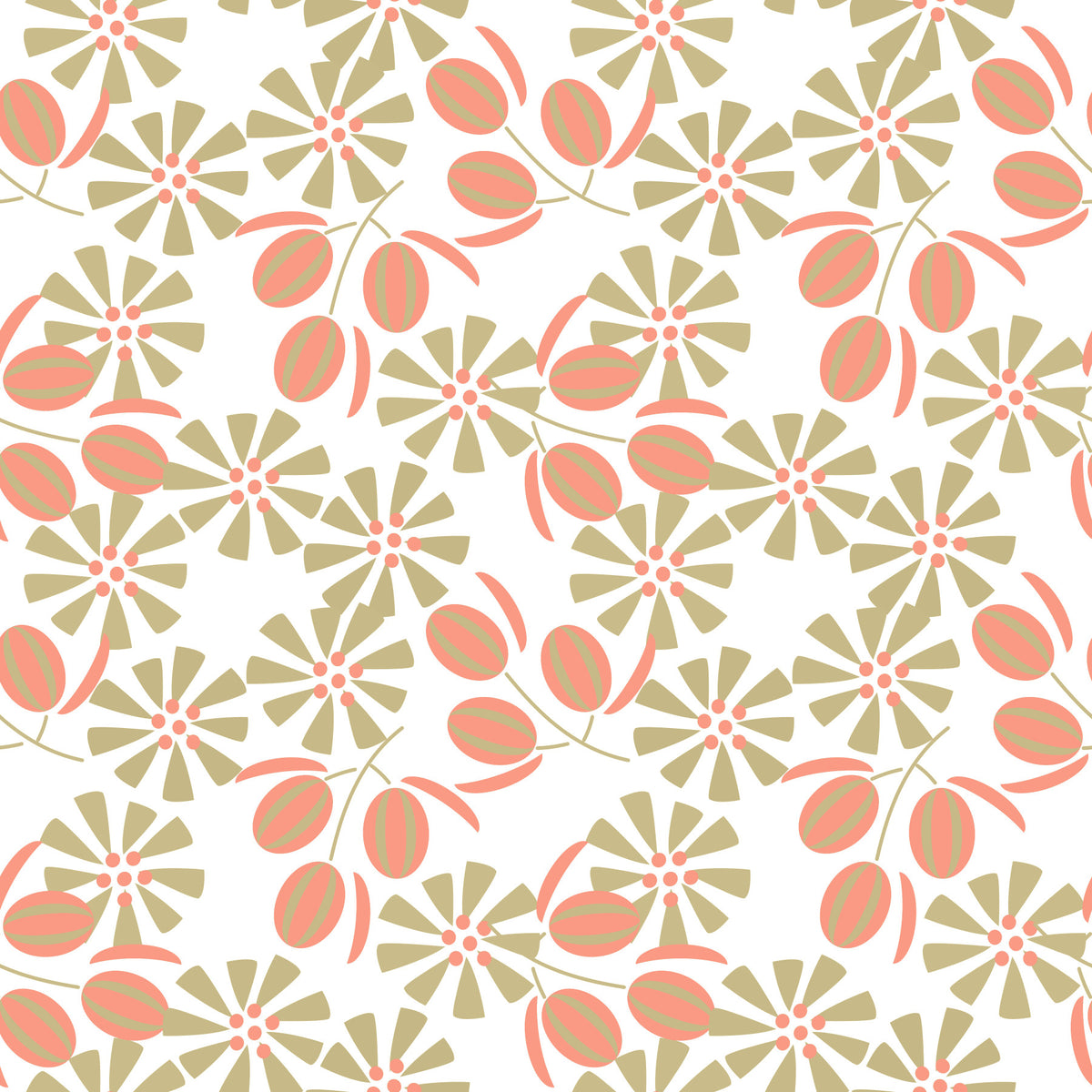 Coral Blossom Time Wallpaper⁠ in your room
