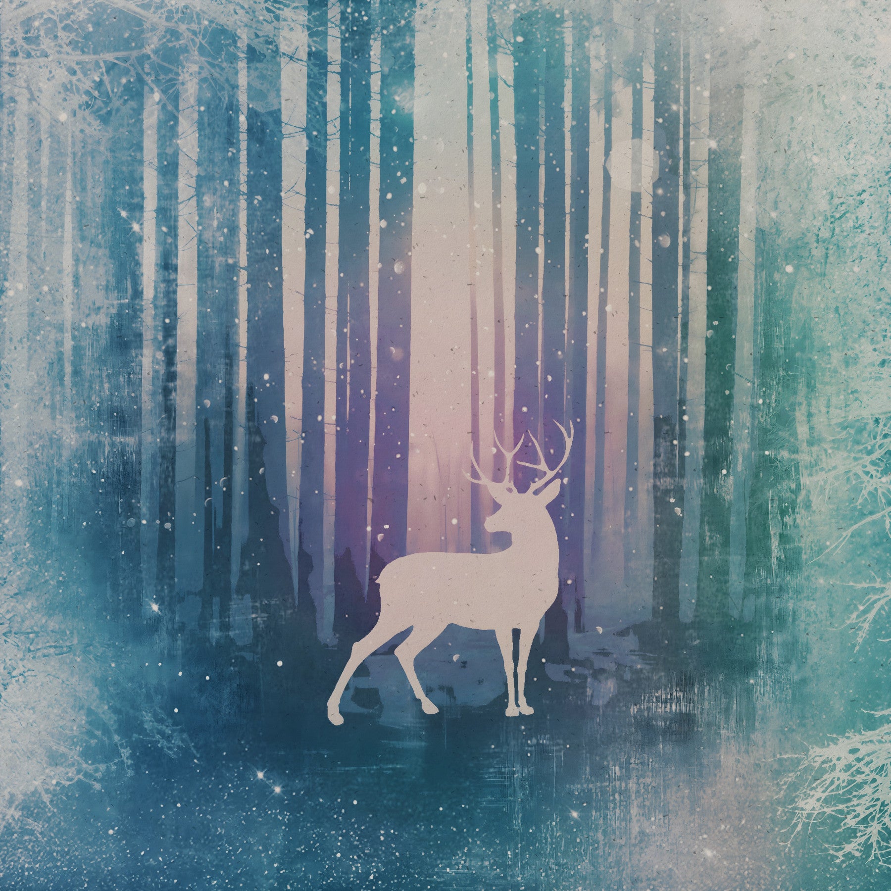 Silent Winter Woods Wall Mural