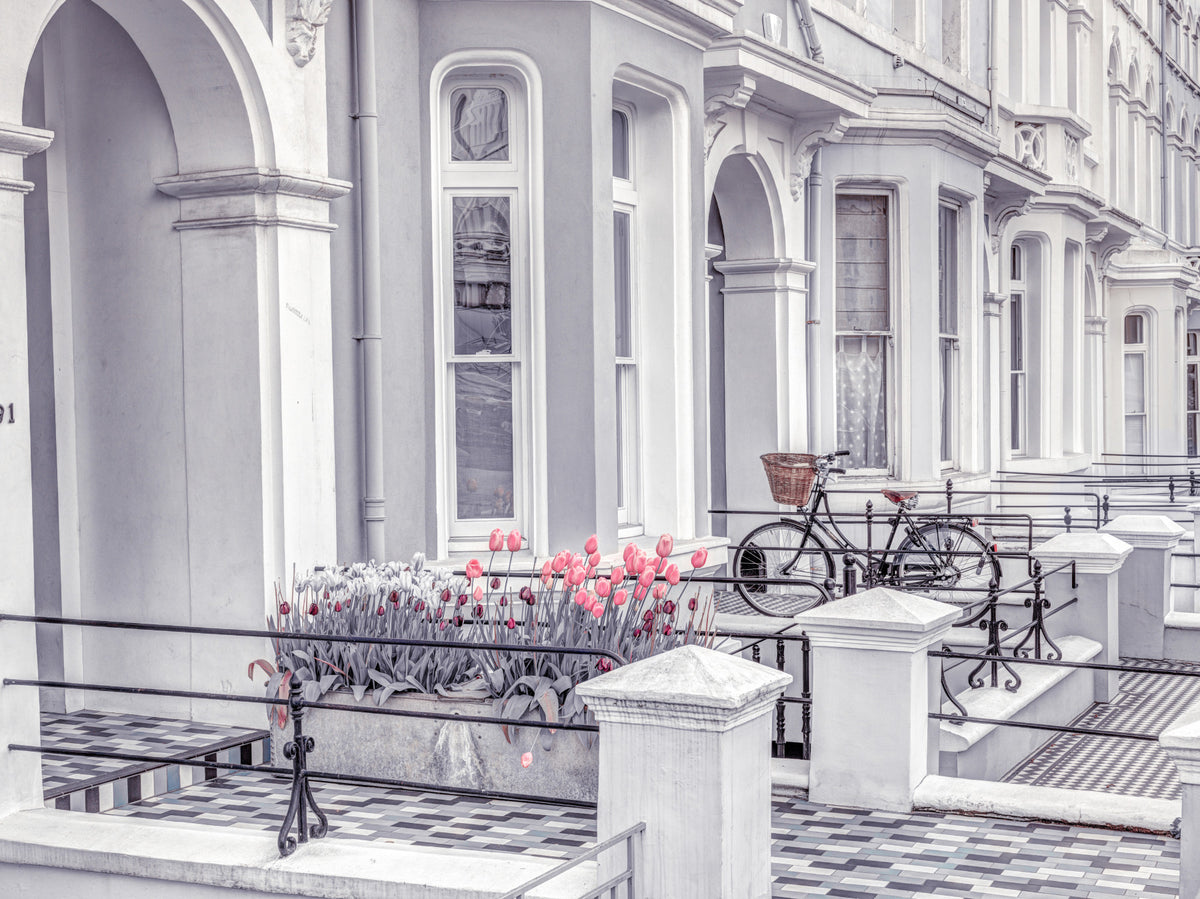 English Houses Facade Wall Mural in your room — zoomed
