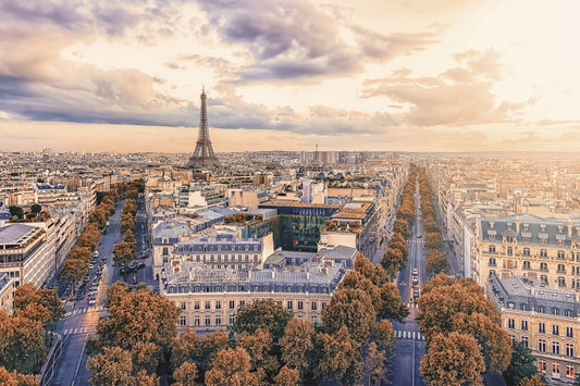 Parisian Sunset Skyline Wall Mural