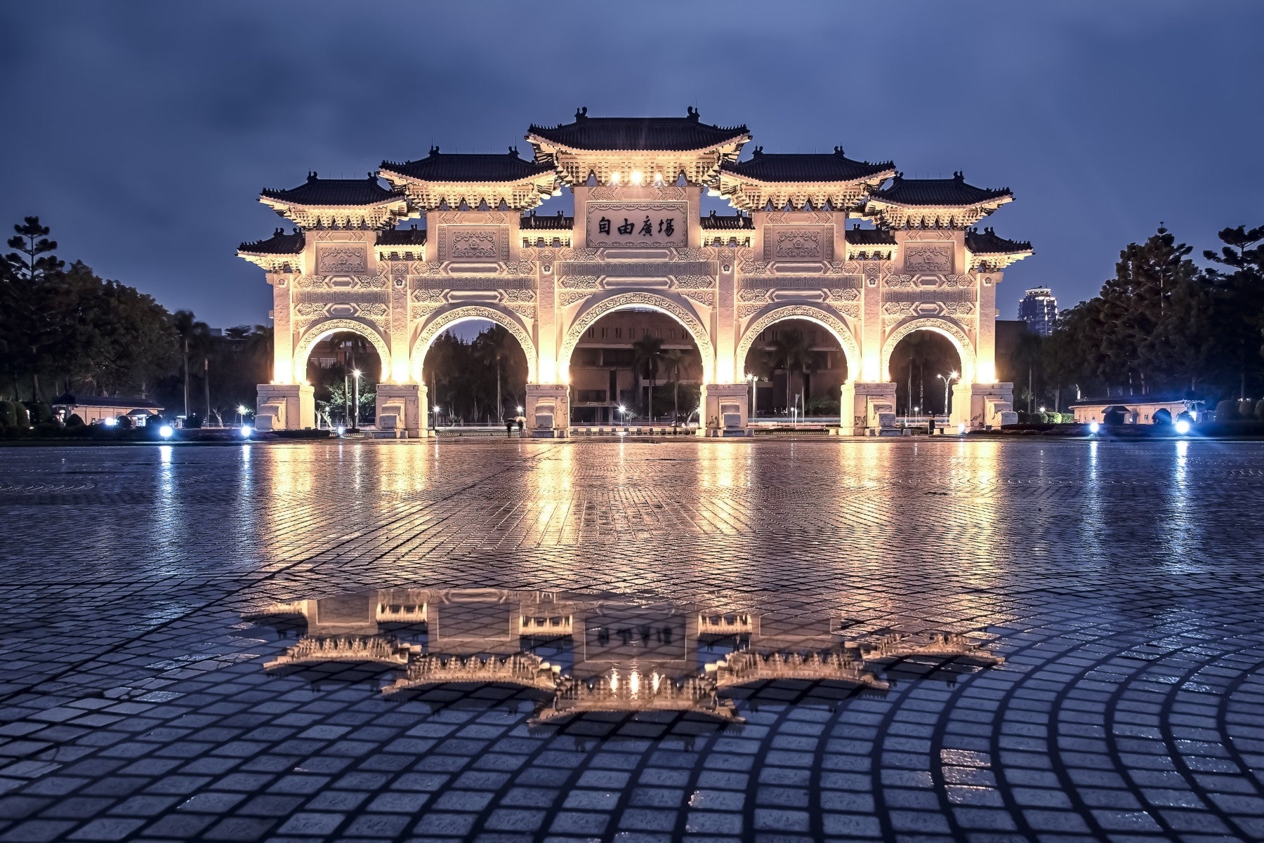 Asian Architecture Wall Mural in your room — zoomed