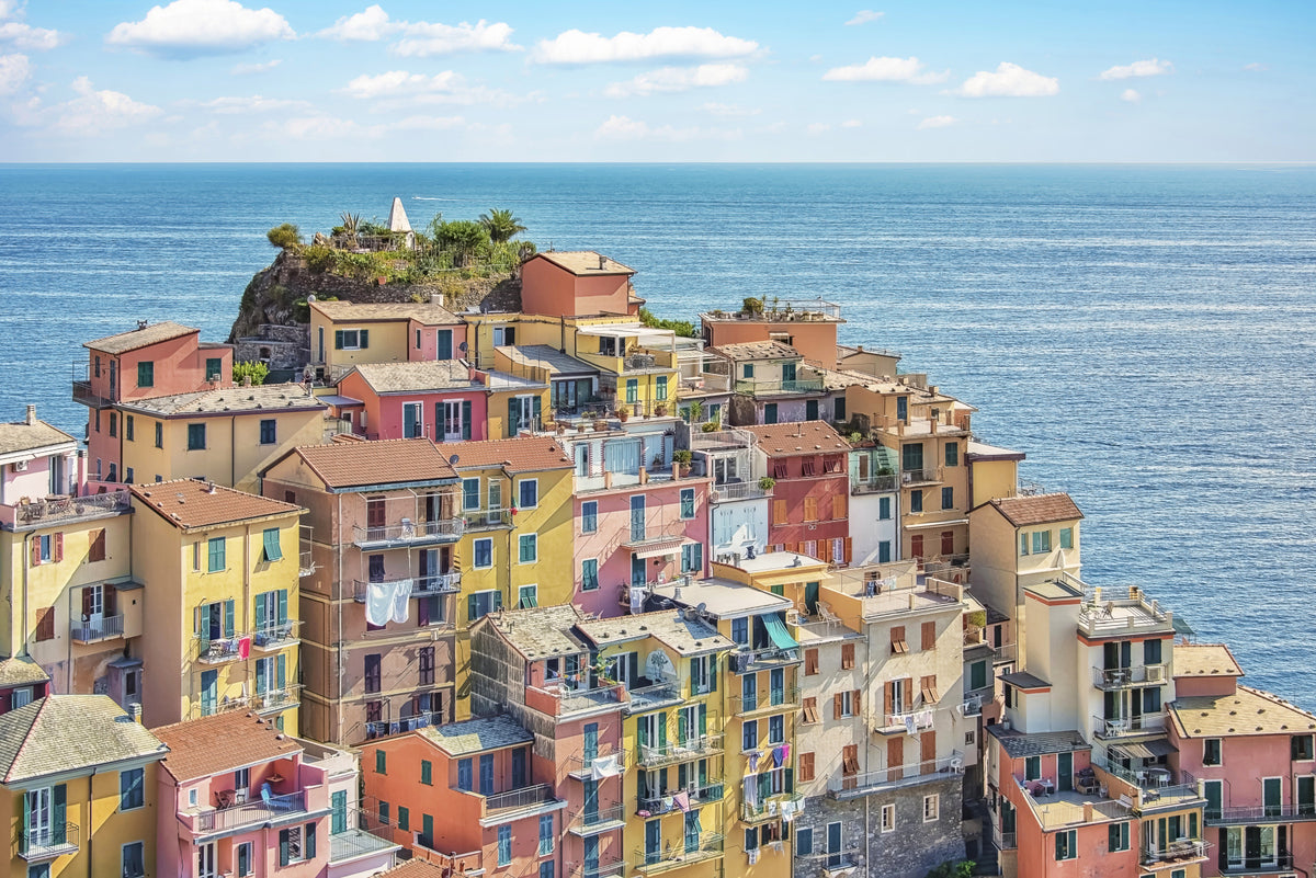 Coastal Village Charm Wall Mural in your room — zoomed