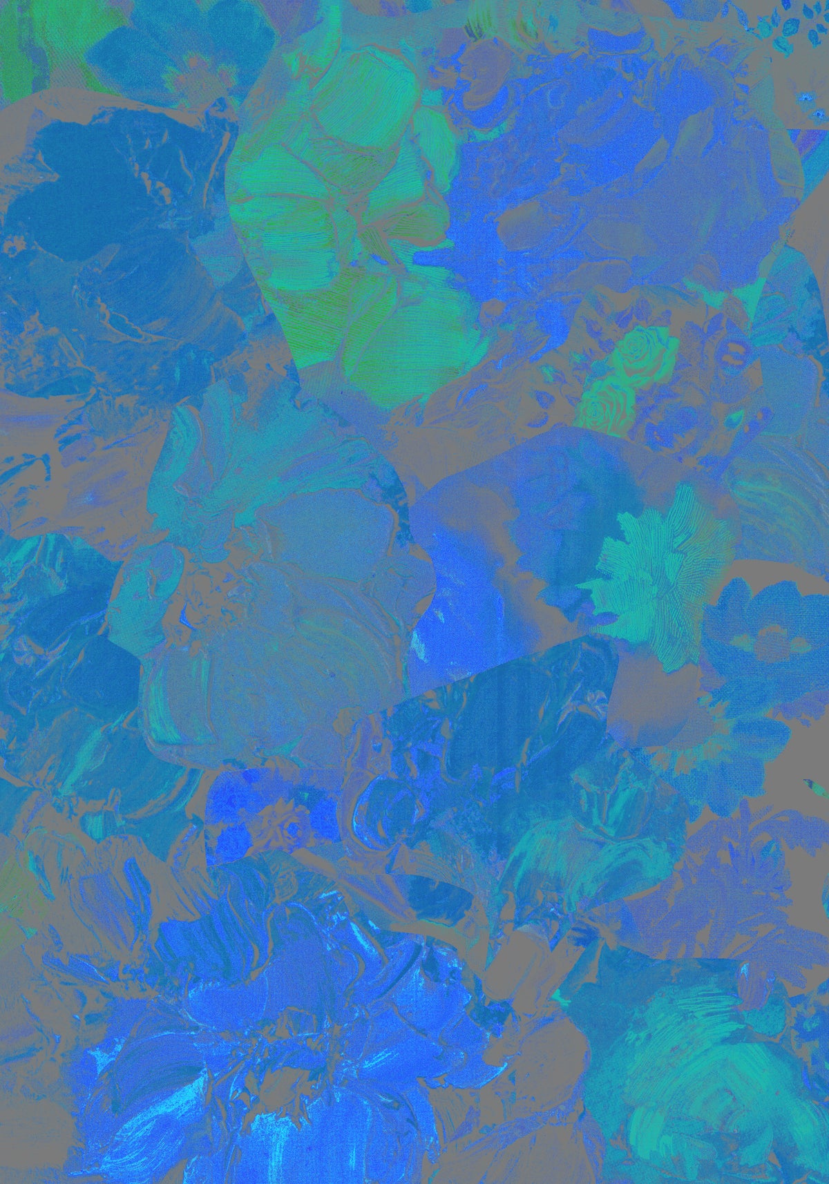 Azure Bloom Wall Mural in your room