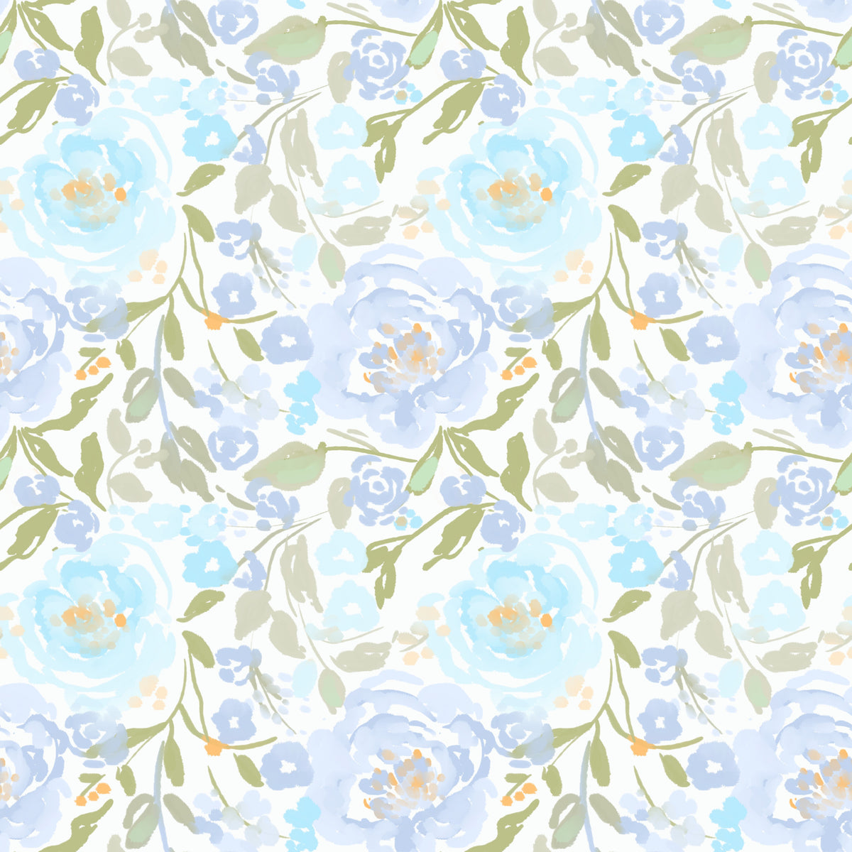 Watercolor Sky Blossom Wallpaper⁠ in your room — zoomed
