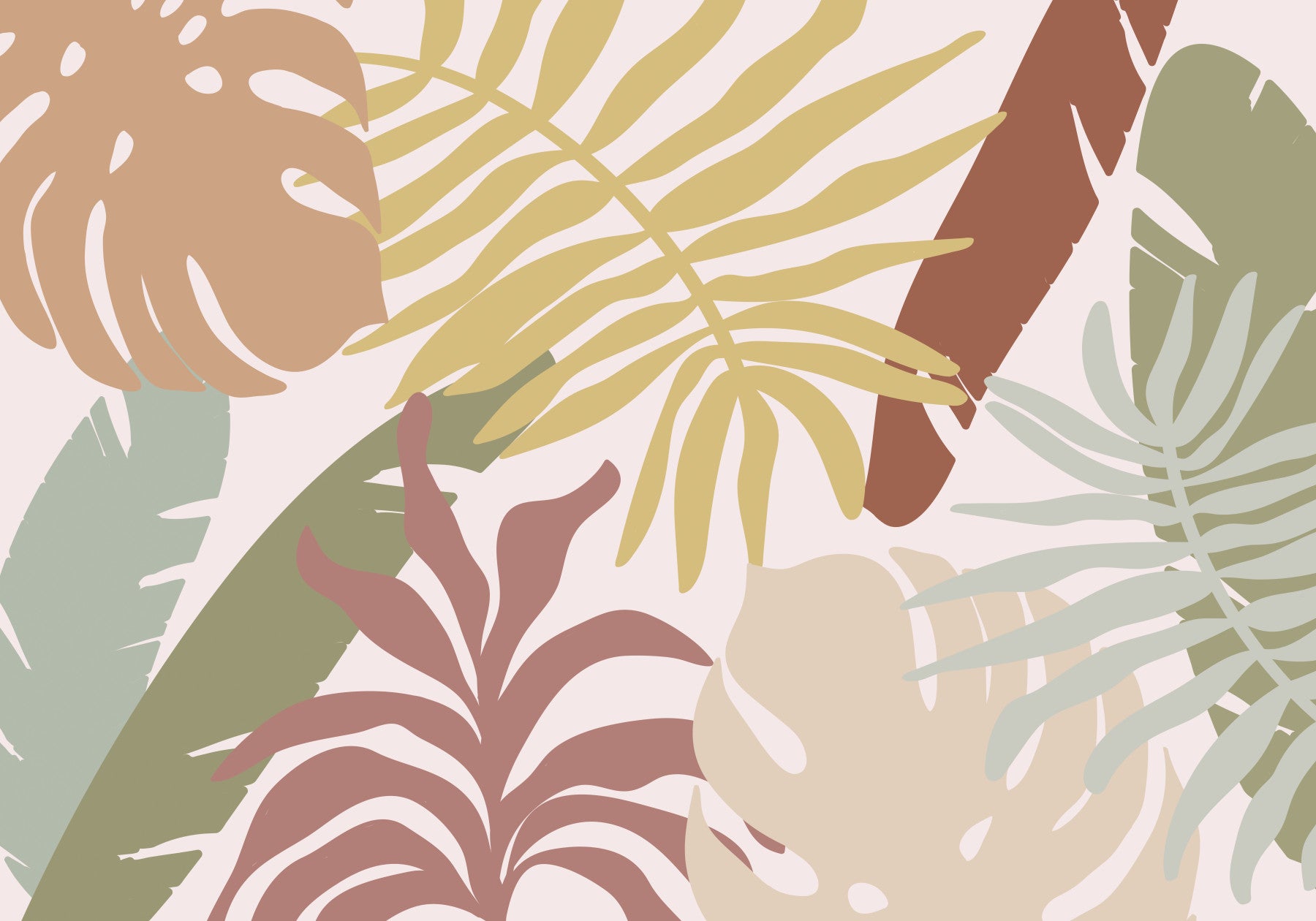 Earthy Palms Serenity Wall Mural