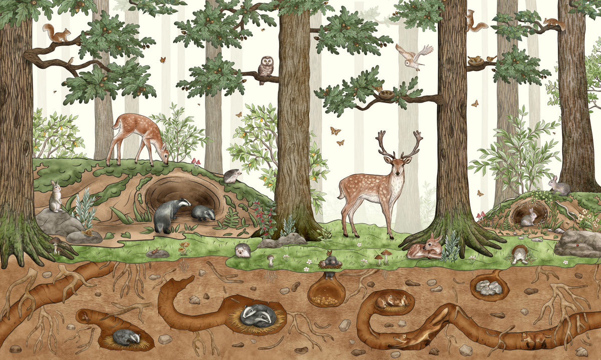 Forest Friends Hideaway Wall Mural in your room