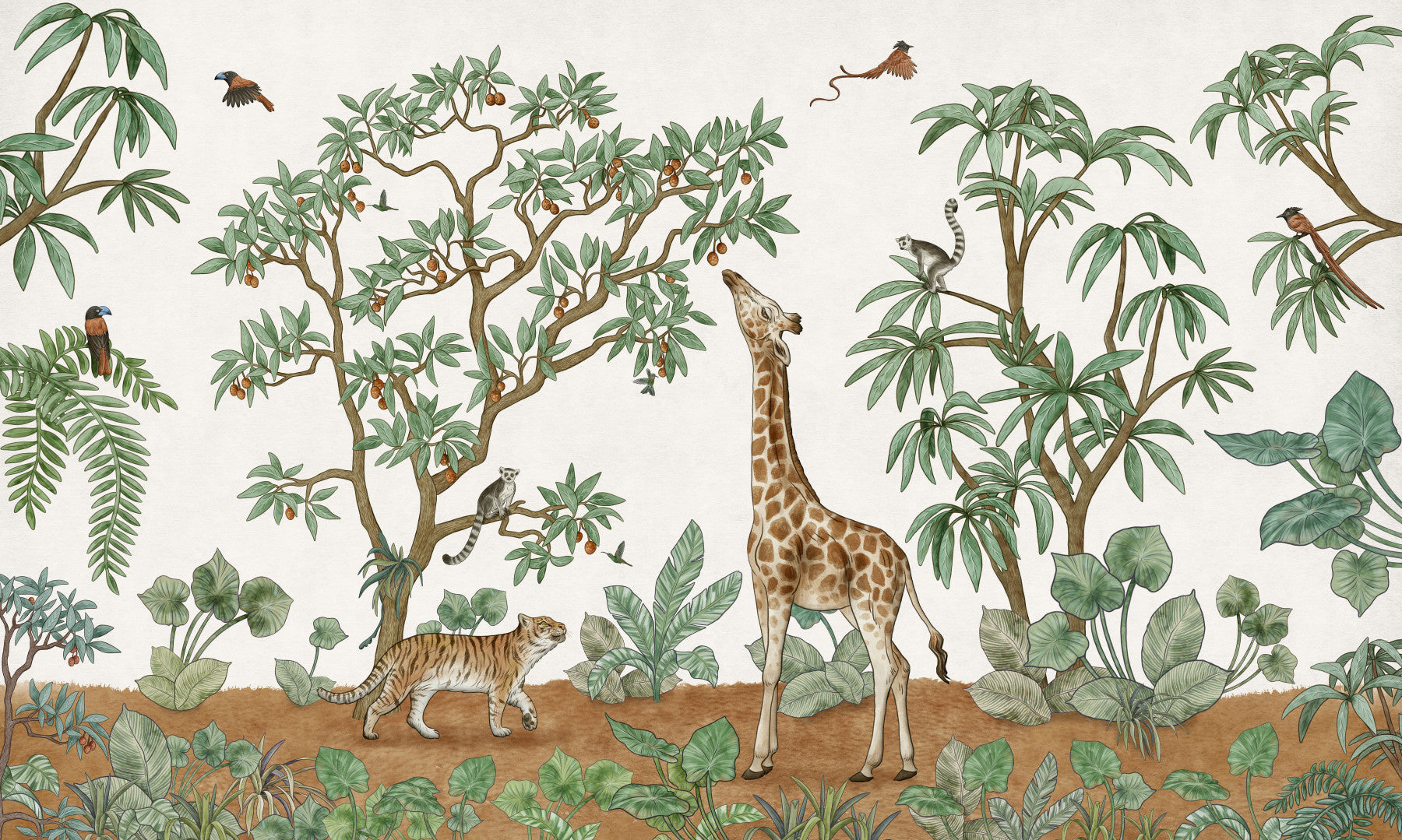Tropical Menagerie Wall Mural