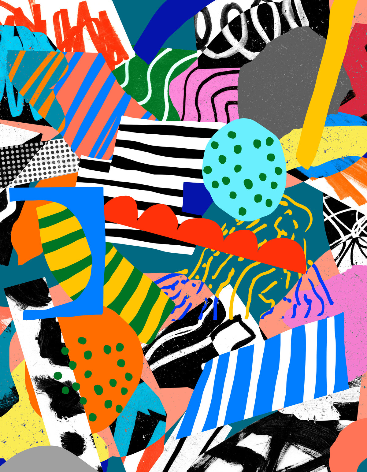 Freestyle mess Wall Mural in your room — zoomed