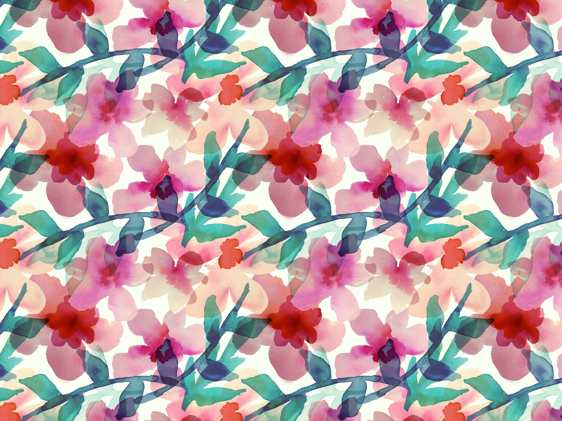 Painted Bloomscape Wall Mural -2671425