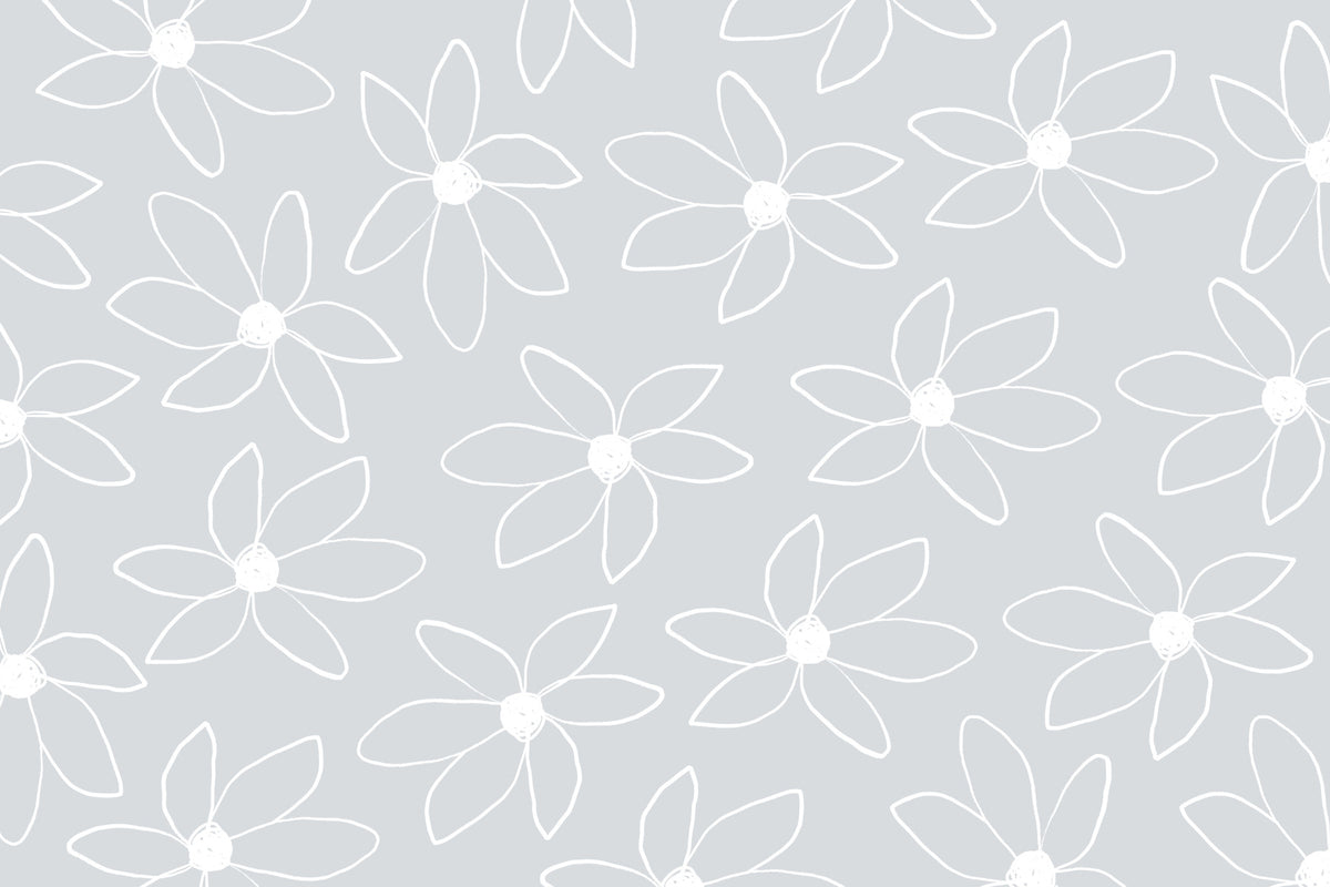 Doodle Flowers Wall Mural -2472033 in your room — zoomed