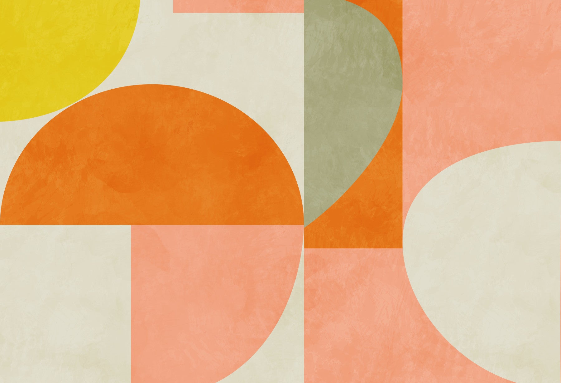 Mid-Century Mod Shapes Wall Mural - 2858622