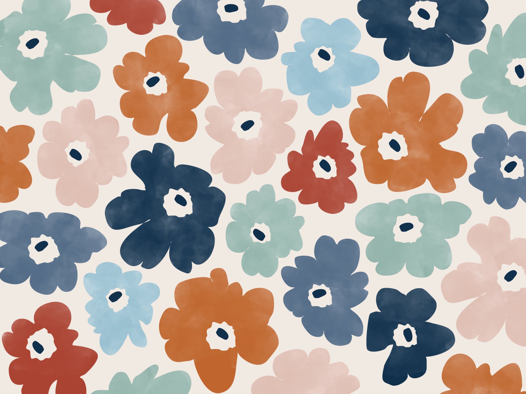 A serene abstract flower wall mural for your decor.

