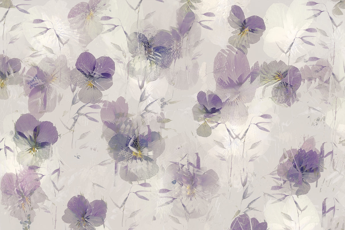 Violet Bloom Symphony Wall Mural -2297903 in your room
