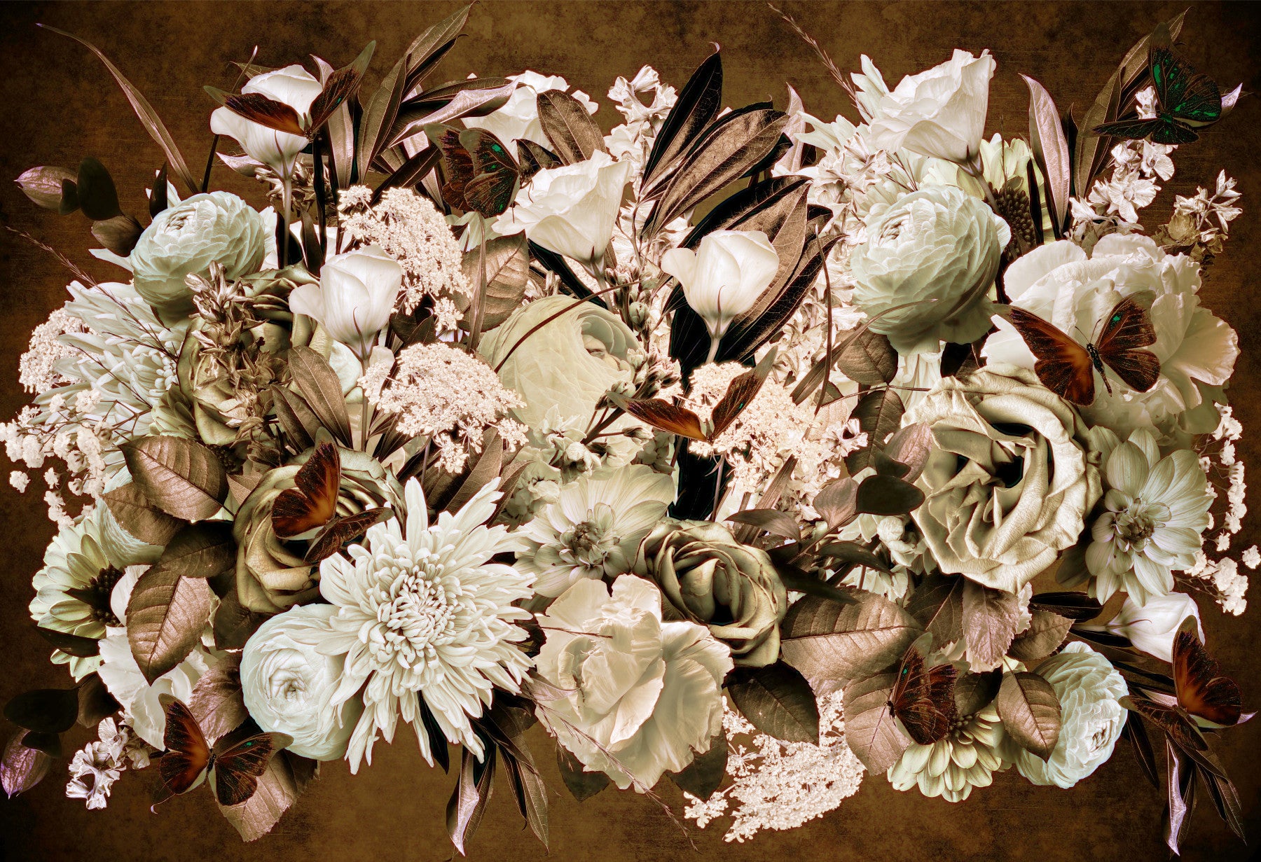 Vintage Floral Whispers Wall Mural -2620700 in your room — zoomed