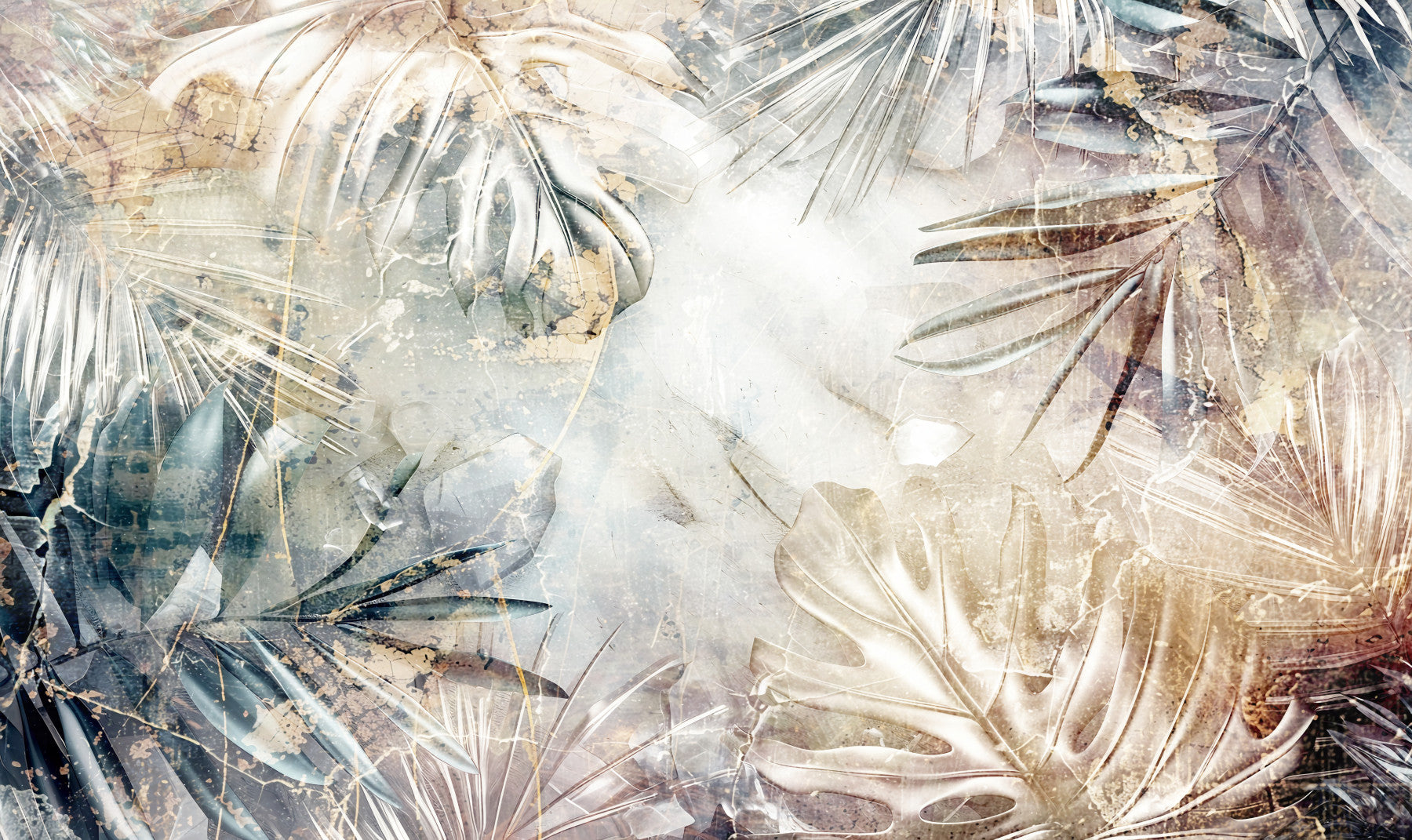 Vintage Leaf Haze Wall Mural -2792249 in your room — zoomed