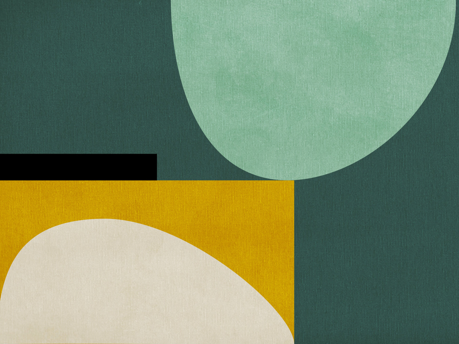 Color Block Curves Wall Mural - 2858615
