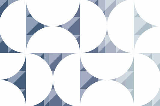 Geometric Blues Wall Mural - 2761196
