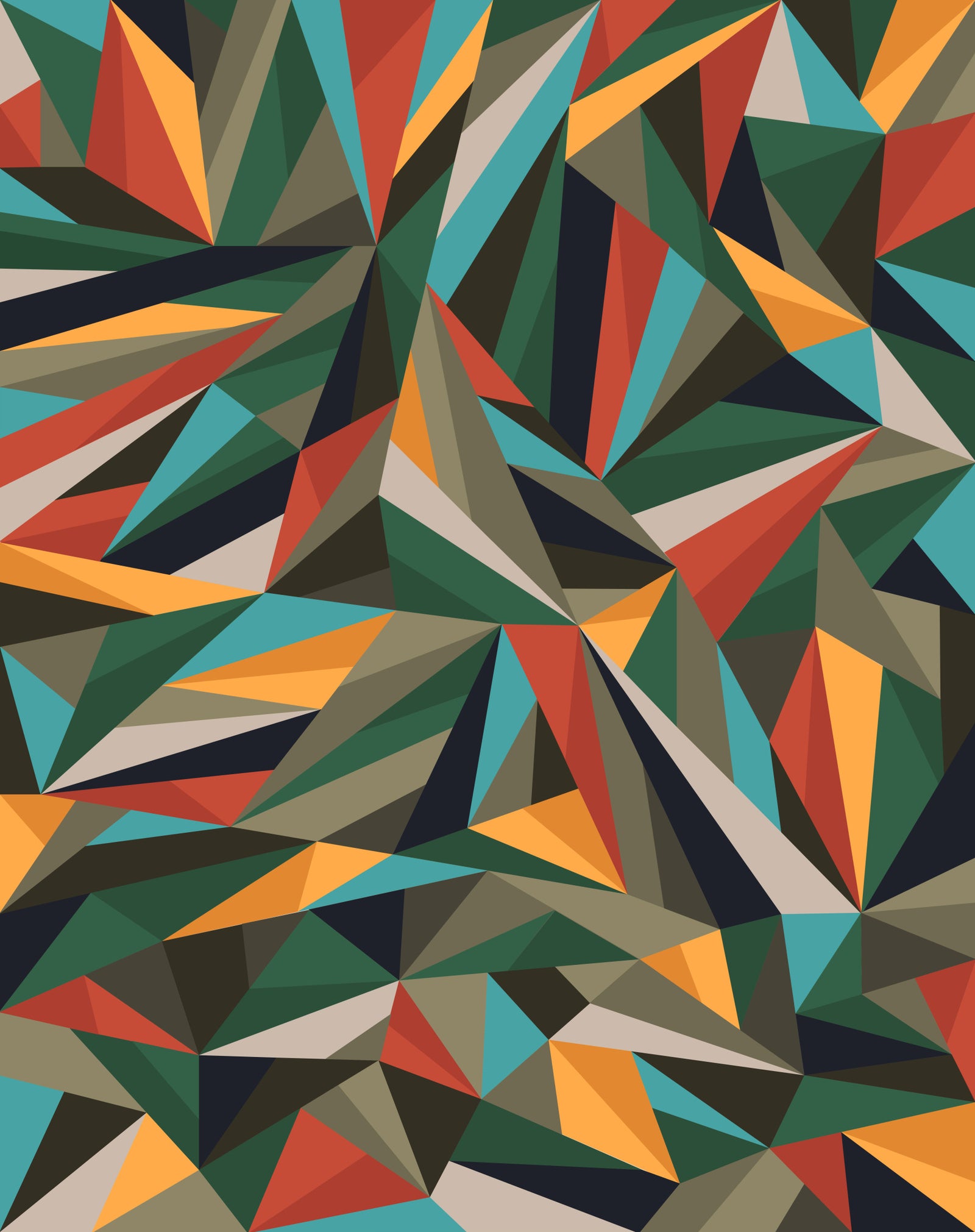 Sliced Fragments Wall Mural