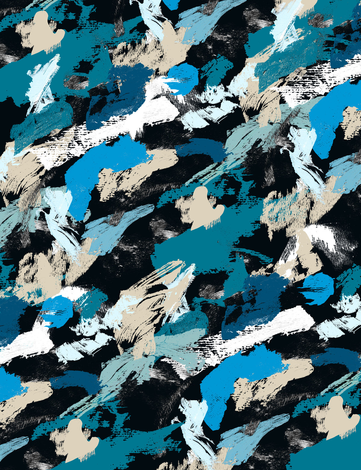 Green blue nocturne Wall Mural in your room — zoomed