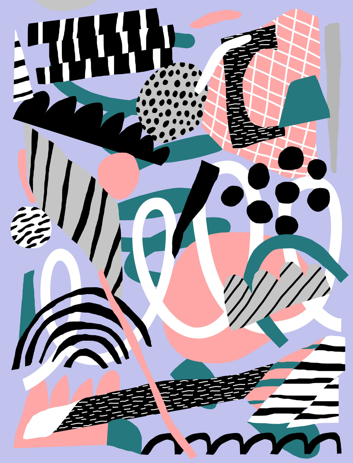 Purple Floating Wall Mural in your room — zoomed