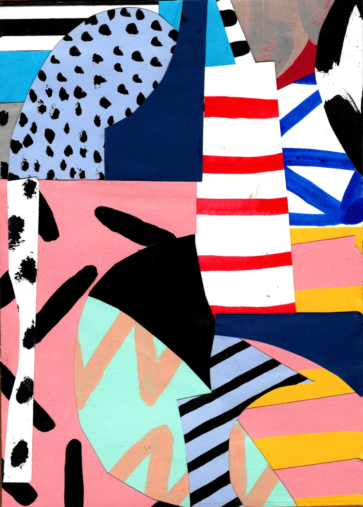 Cut & Paste Chaos Wall Mural in your room — zoomed