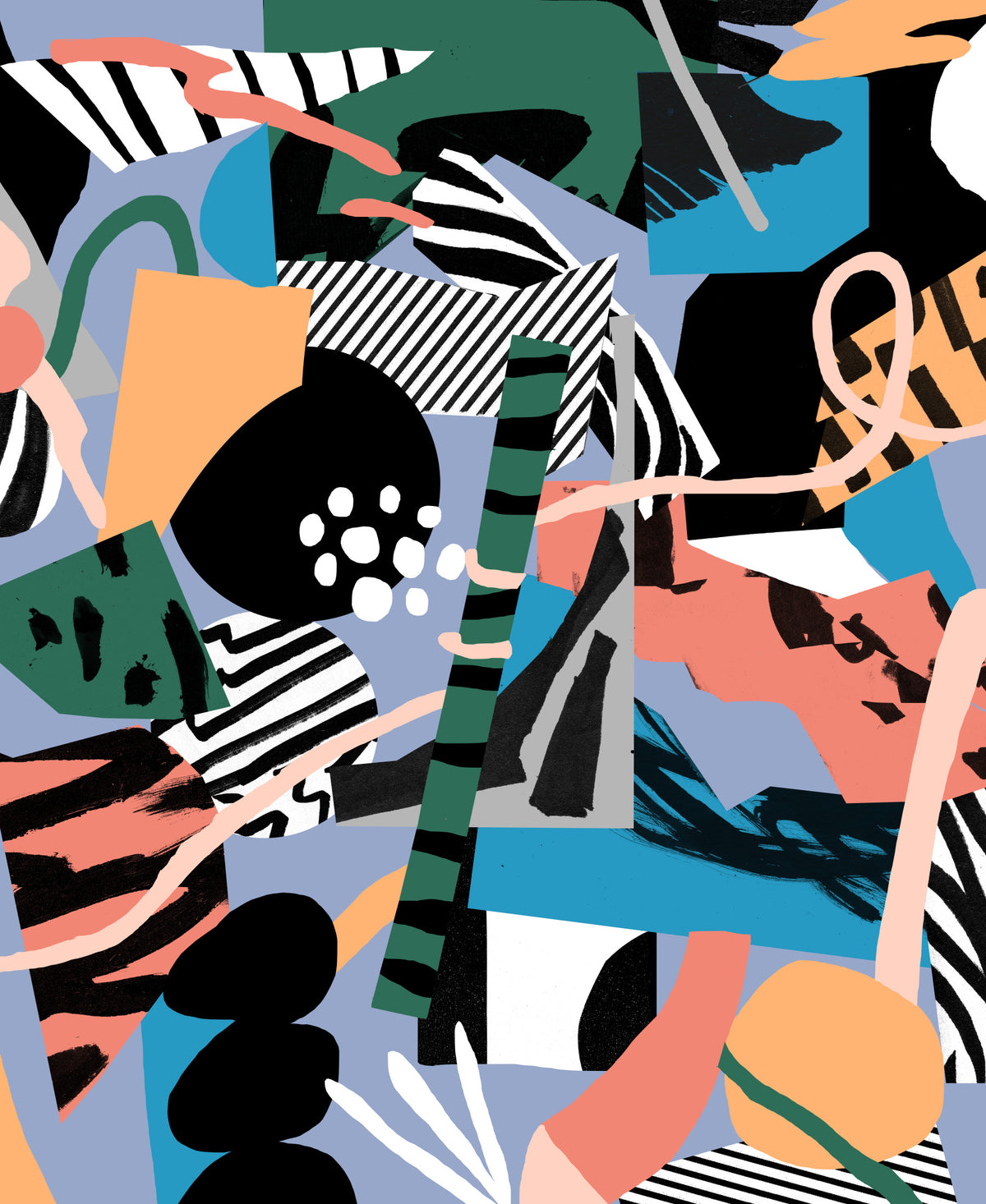 Abstract Shapes Wall Mural in your room