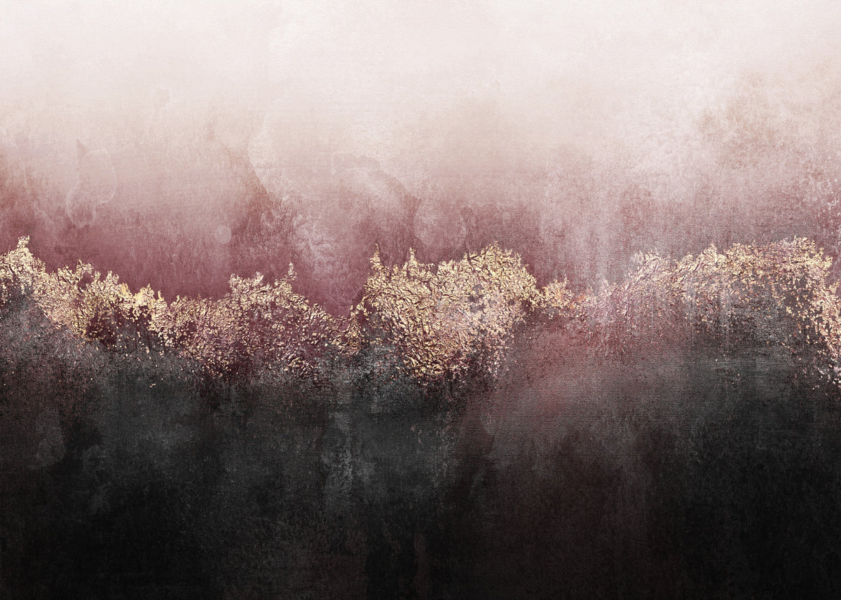 Gilded Rose Dusk Wall Mural - 2715899 in your room — zoomed