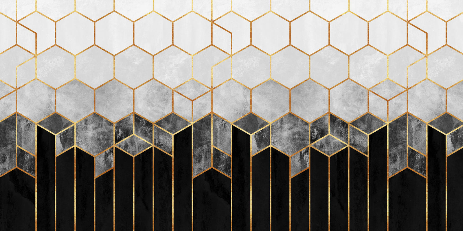 Hex Deco Wall Mural - 2715906