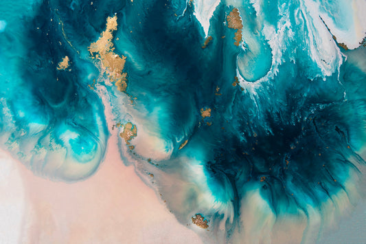 Gilded Azure Flow Wall Mural - 2733136