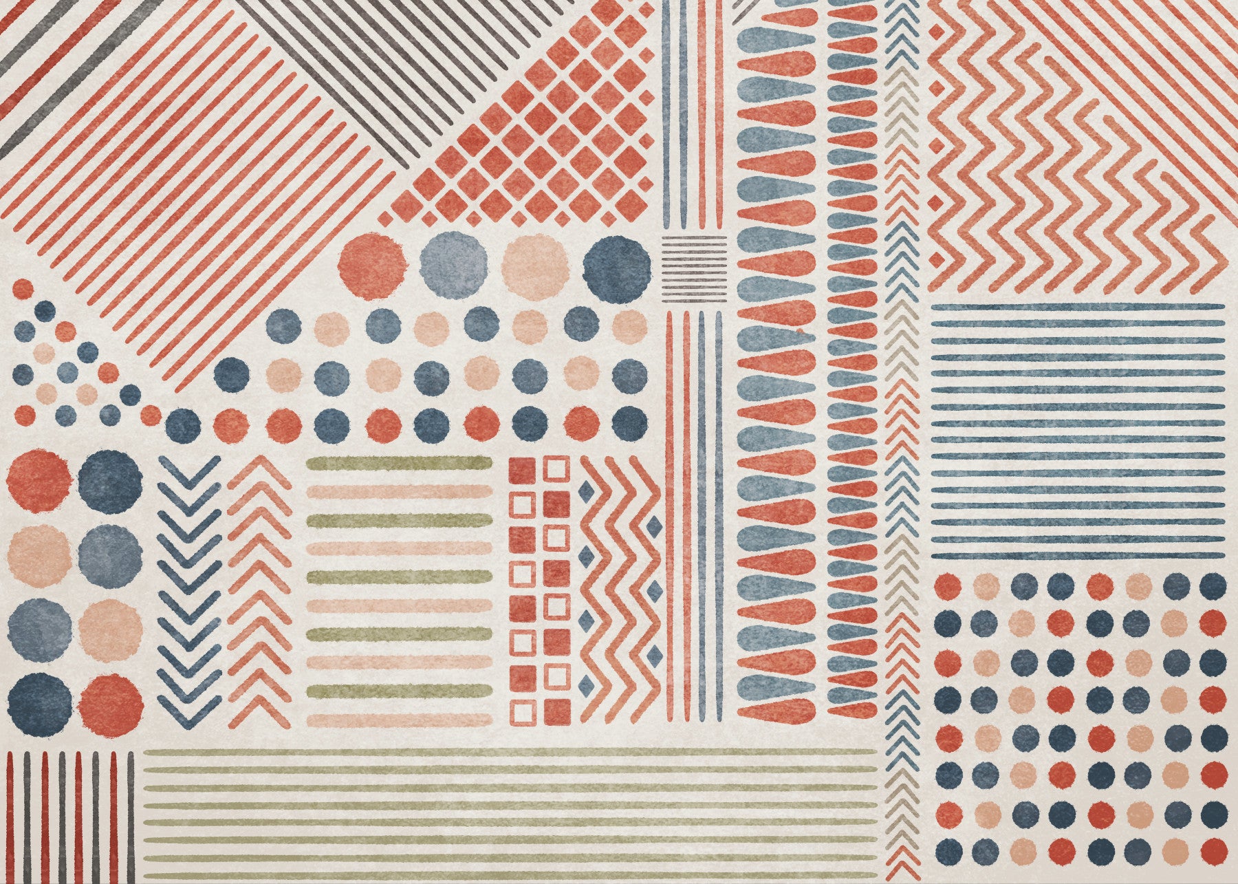 Boho Geo Mix Wall Mural -2861685