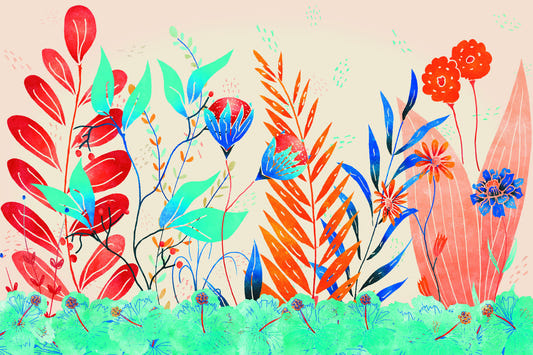 Wild Bloom Symphony Wall Mural