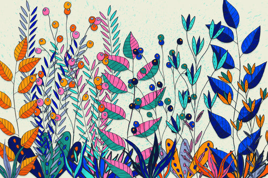 Eclectic Bold Garden Wall Mural