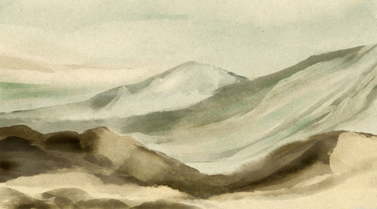 Watercolor Mountainscape Wall Mural -2874338 in your room