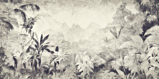 Monochrome Jungle Dream Wall Mural -2530925