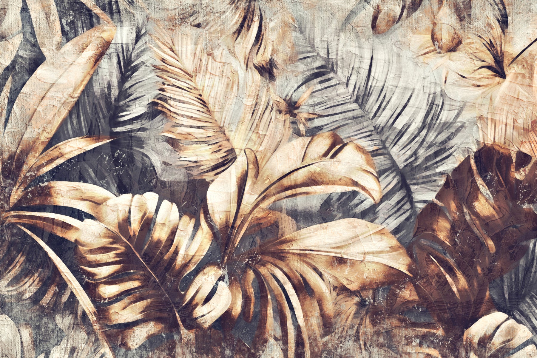 Golden Palm Texture Wall Mural -2530884 in your room — zoomed