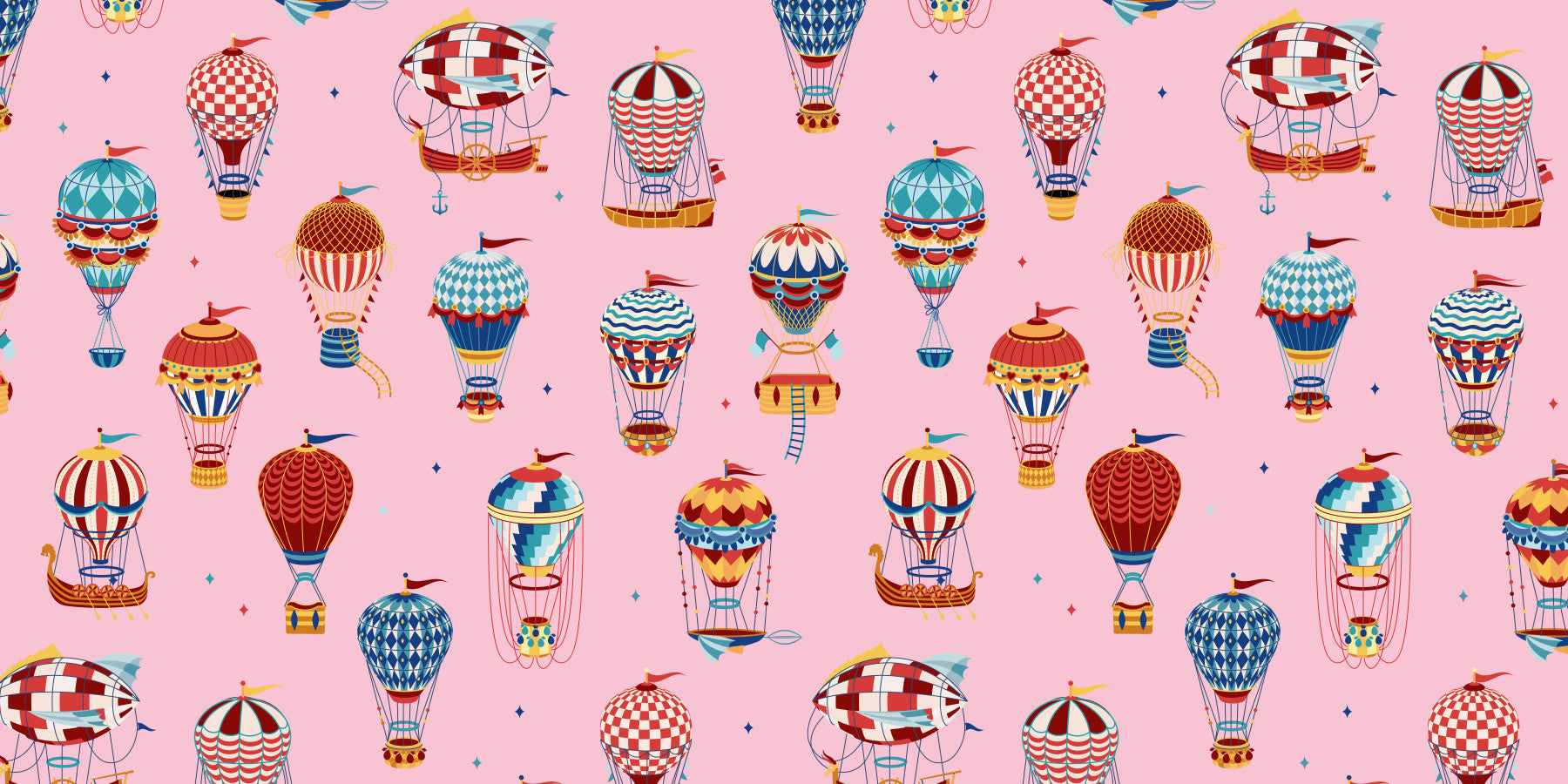 Vintage Balloon Voyage Wall Mural -2735488