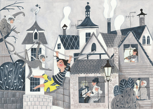 Town Swing Adventure Wall Mural -2663434
