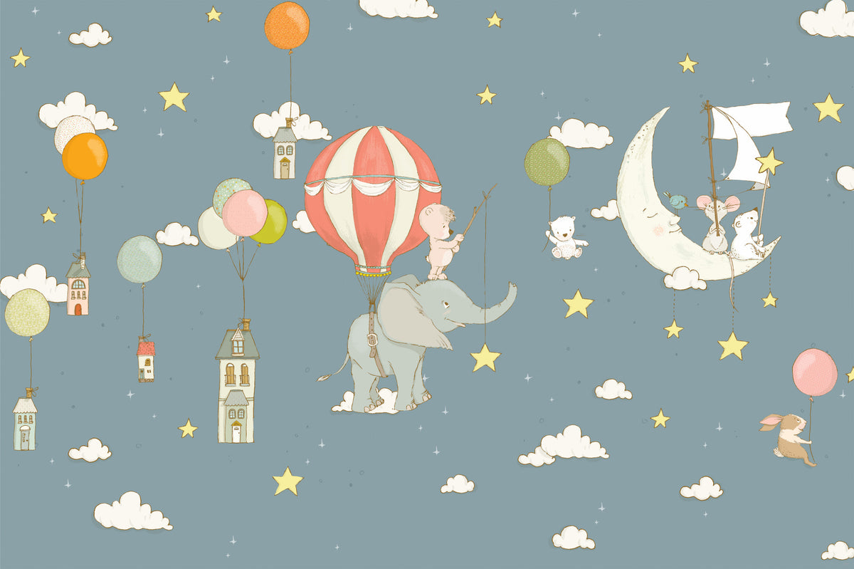 Dreamy Sky Friends Wall Mural -2759471 in your room — zoomed